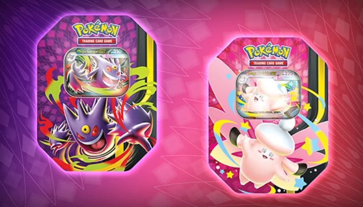 New Pokémon TCG: Mega Moonlit Tins and Pokémon TCG: Lumiose City Mini Tins revealed and will be released June 5 in stores and the official Pokémon Center