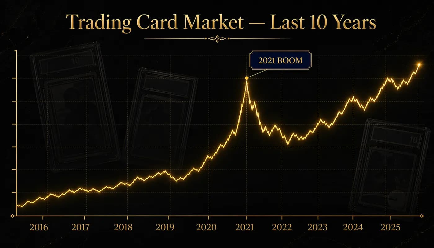 Trading card market — last 10 years with 2021 boom