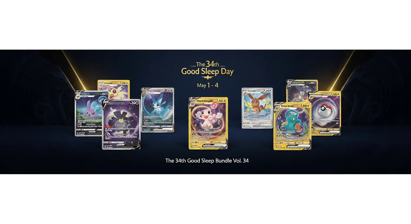 The 34th Good Sleep Day event will be held in Pokémon Sleep from May 1 to 4, Good Sleep Day Bundle Vol. 34 will be available to accompany the event
