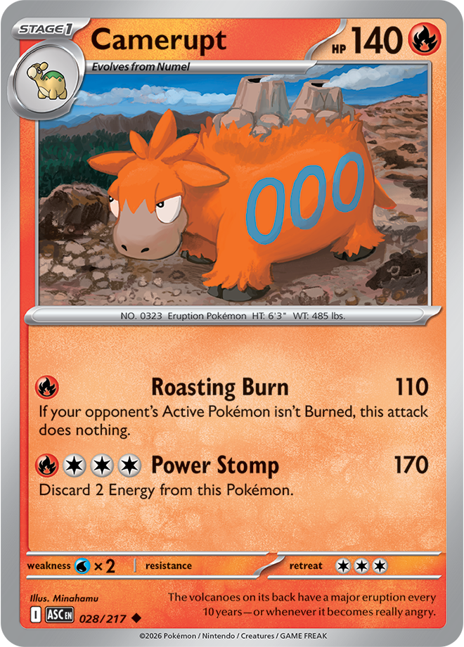 028/217 Camerupt from Ascended Heroes Uncommon