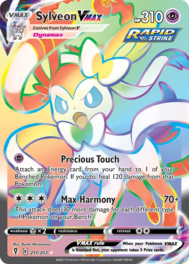 211/203 from Evolving Skies Rainbow Rare Pokemon Card