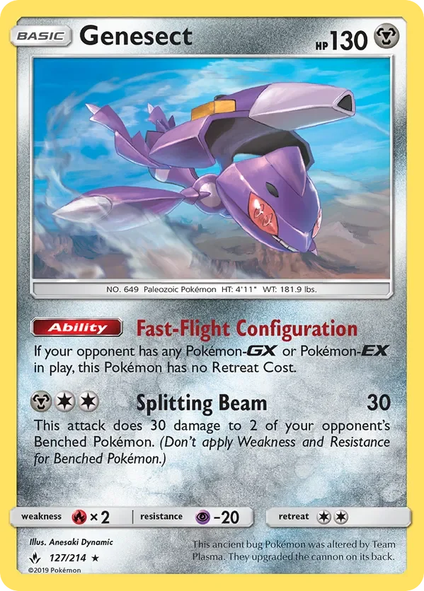 127/214 Genesect Rare Pokemon Card