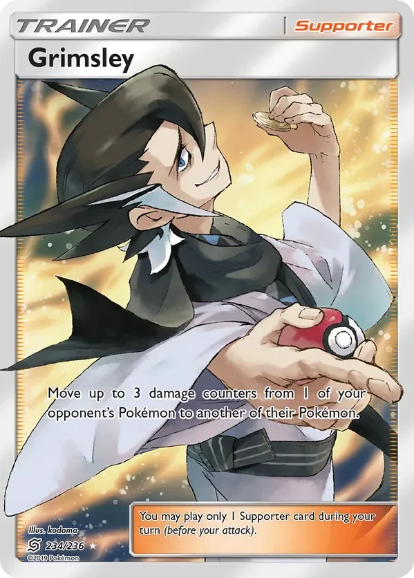 234/236 Grimsley Full Art Trainer Pokemon Card
