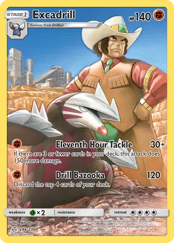 246/236 Excadrill Secret Character Rare Pokemon Card