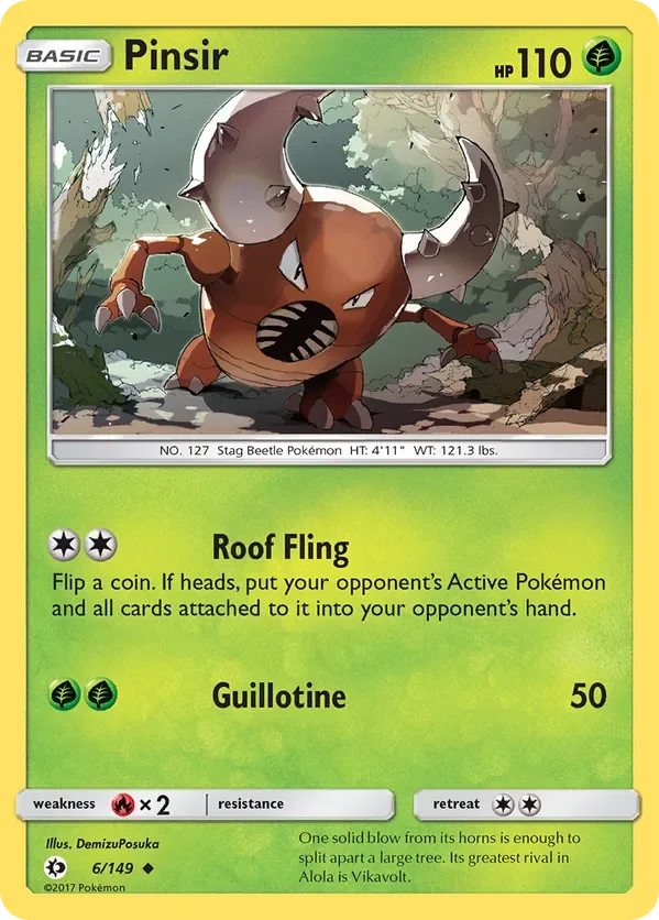 6/149 from Sun & Moon Base Uncommon Pokemon Card