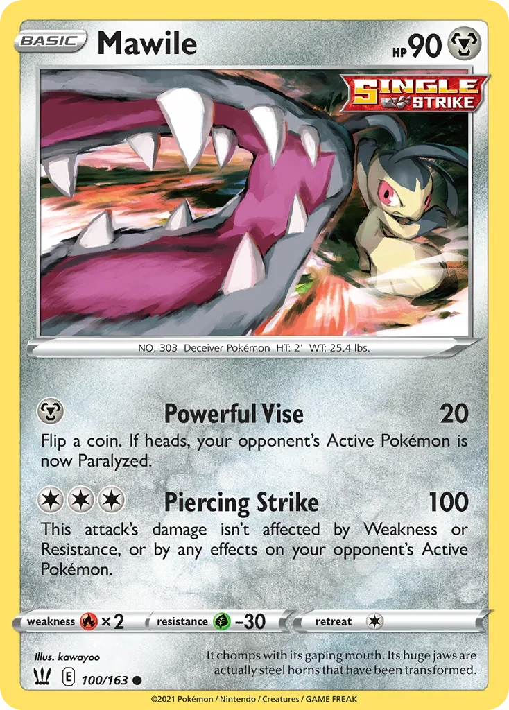100/163 from Battle Styles Common Pokemon Card