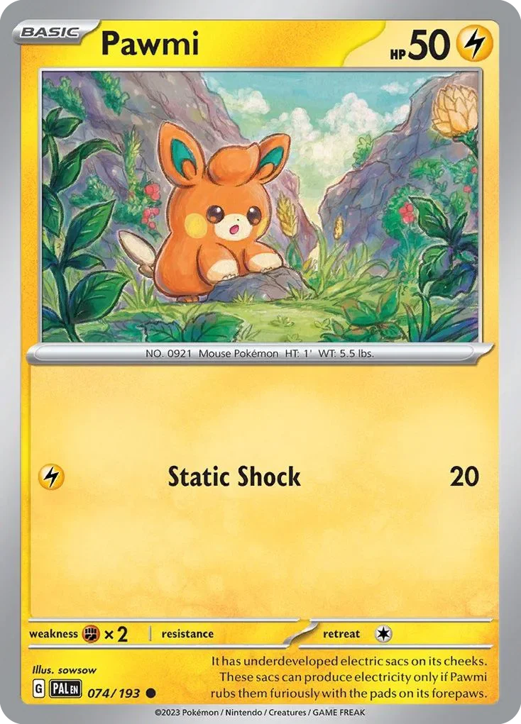 074/193 from Paldea Evolved Common Pokemon Card