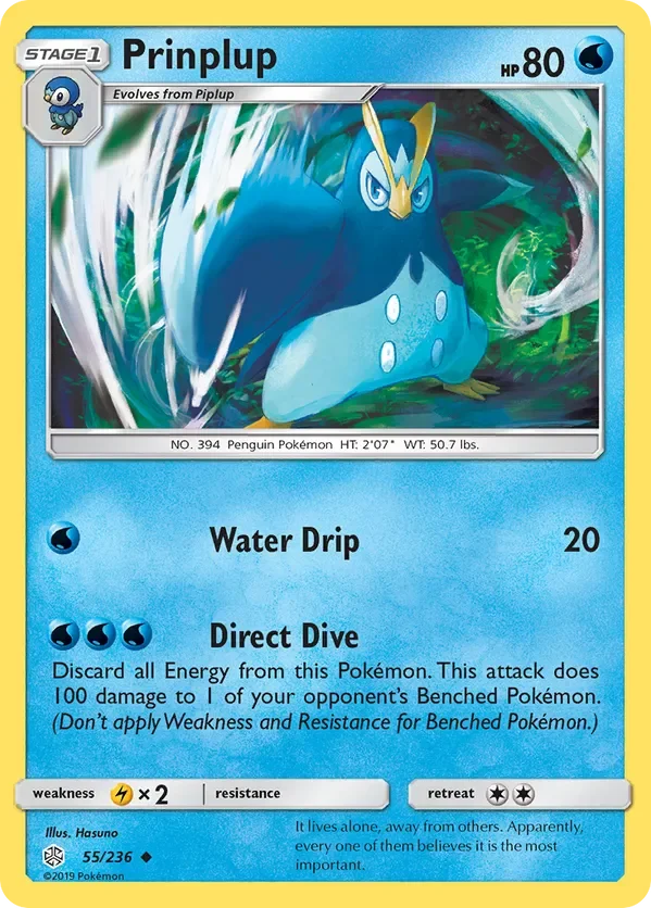55/236 Prinplup Uncommon Pokemon Card