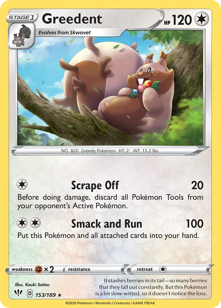 153/189 from Darkness Ablaze Rare Pokemon Card