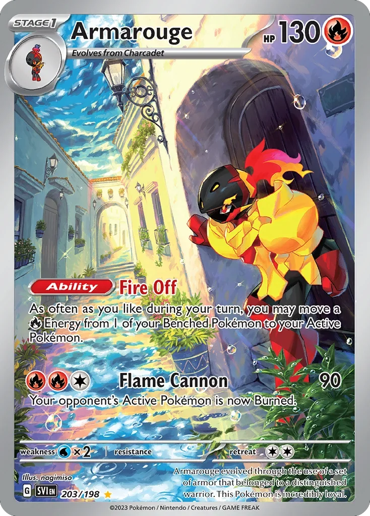 203/198 from Scarlet & Violet Illustration Rare Pokemon Card