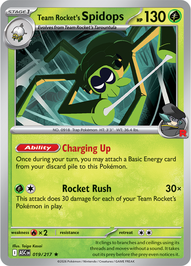 019/217 Team Rocket's Spidops from Ascended Heroes Rare