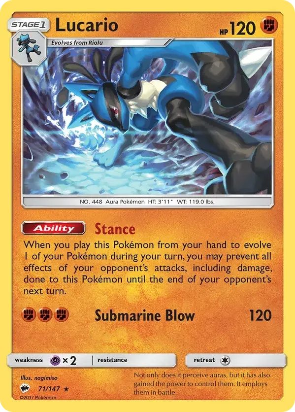 071/147 from Burning Shadows Holo Rare Pokemon Card