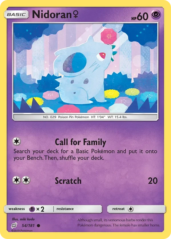 54/181 Nidoran F Common Pokemon Card