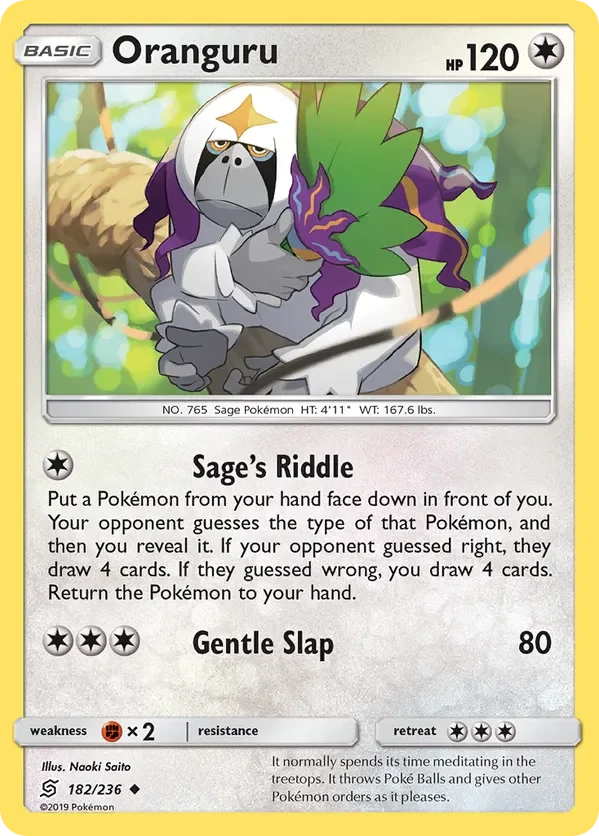 182/236 Oranguru Uncommon Pokemon Card