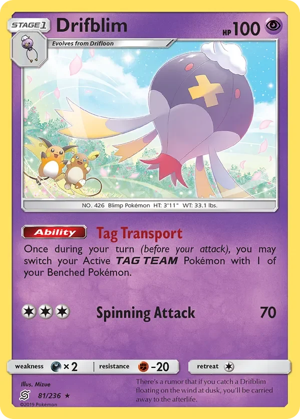 81/236 from Unified Minds Rare Pokemon Card