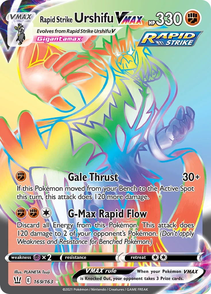 169/163 from Battle Styles Rainbow Rare Pokemon Card
