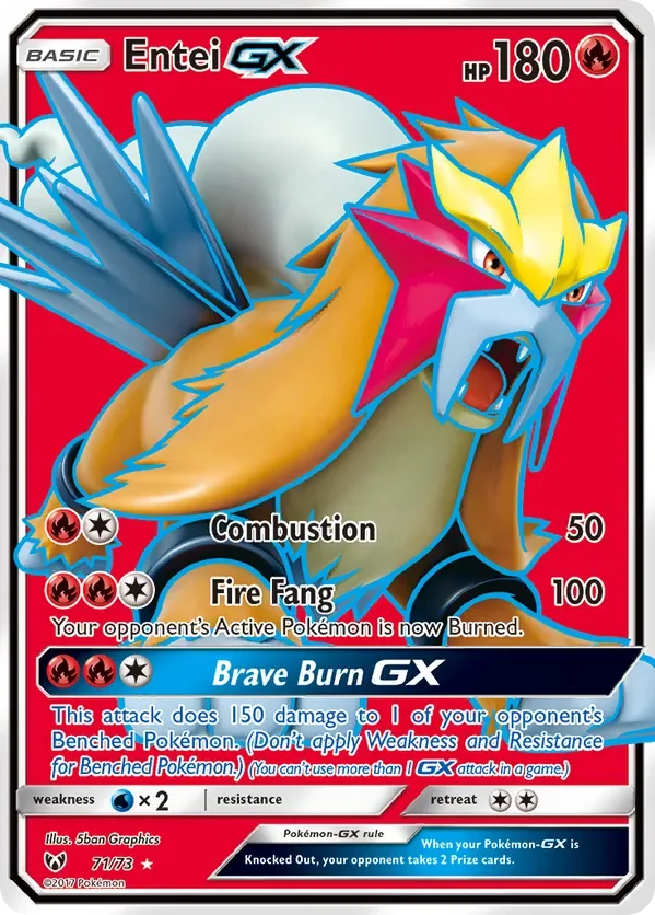 71/73 from Shining Legends Full Art Pokemon Card