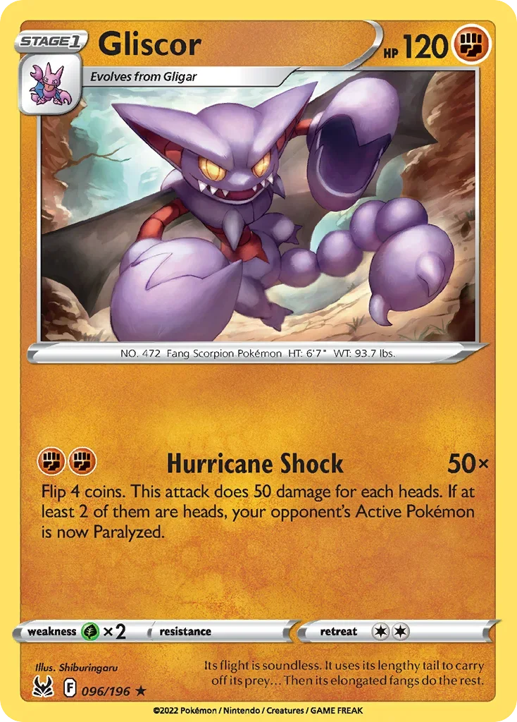 096/196 from Lost Origin Rare Pokemon Card