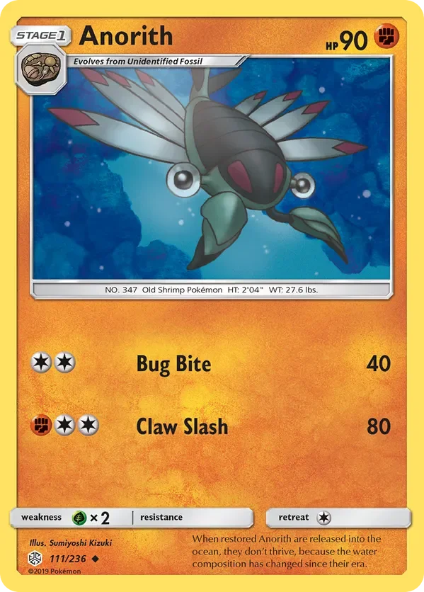 111/236 Anorith Uncommon Pokemon Card