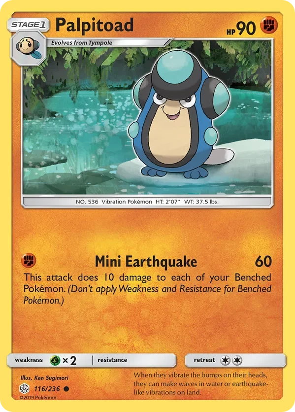 116/236 Palpitoad Common Pokemon Card