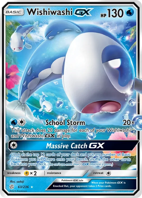 63/236 Wishiwashi GX Ultra Rare Pokemon Card