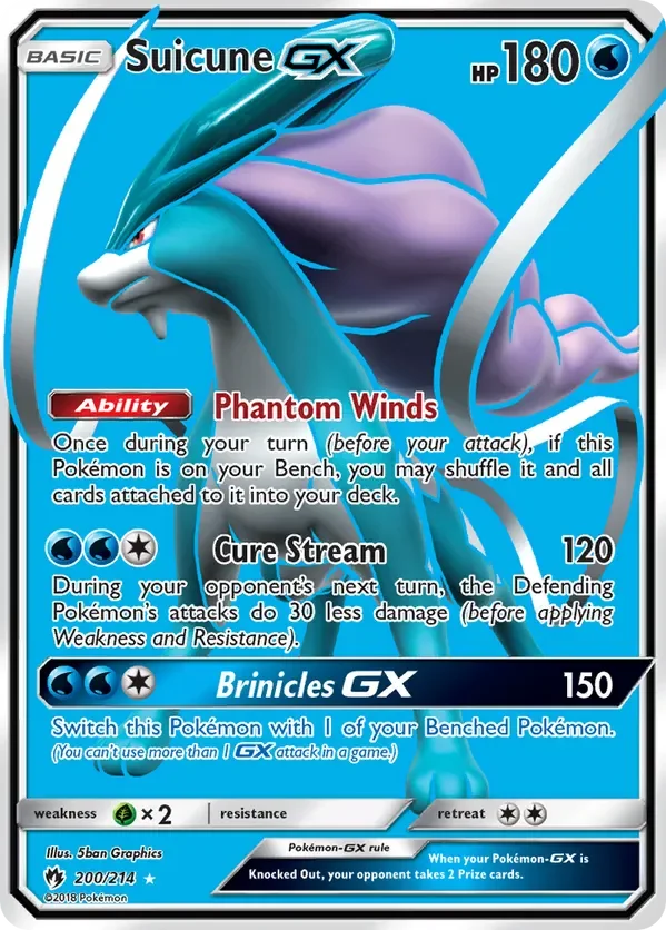 200/214 Suicune GX Full Art Ultra Rare Pokemon Card
