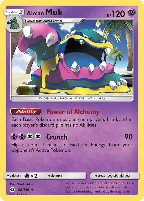 58/149 from Sun & Moon Base Holo Rare Pokemon Card