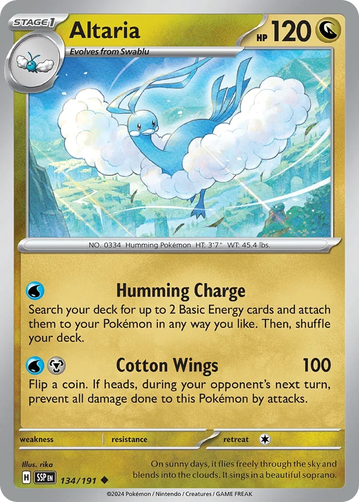 134/191 from Surging Sparks Card List Uncommon Pokemon Card