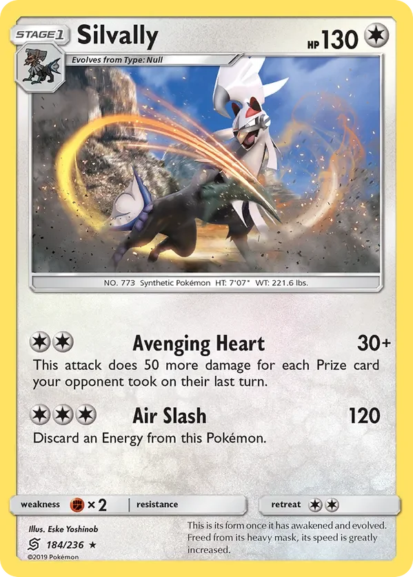 184/236 Silvally Holo Rare Pokemon Card