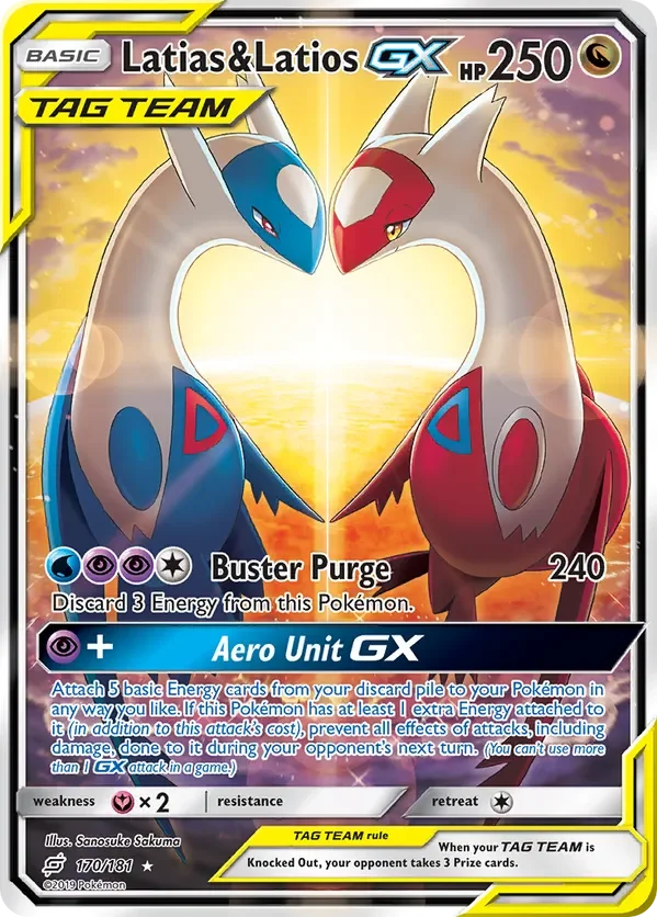 170/181 Latias & Latios GX Alternate Full Art Ultra Rare Pokemon Card