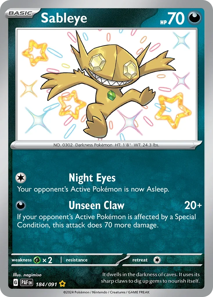 184/091 from Paldean Fates Shiny Rare Pokemon Card