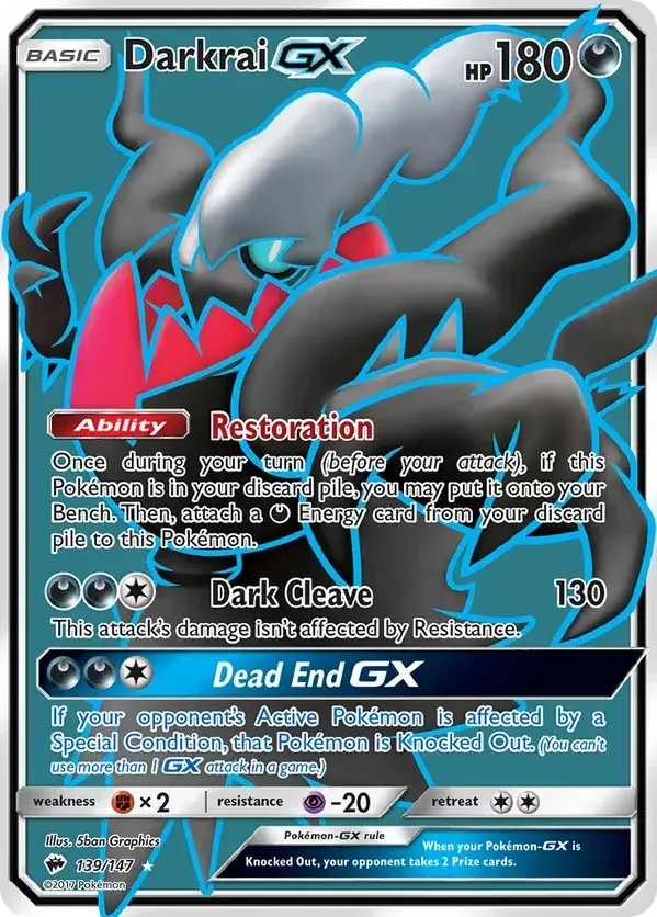 139/147 from Burning Shadows Full Art Pokemon Card