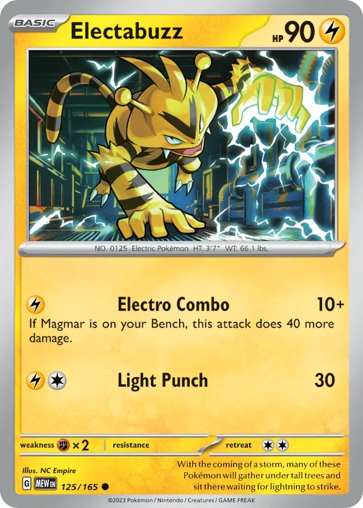 125/165 from 151 Common Pokemon Card
