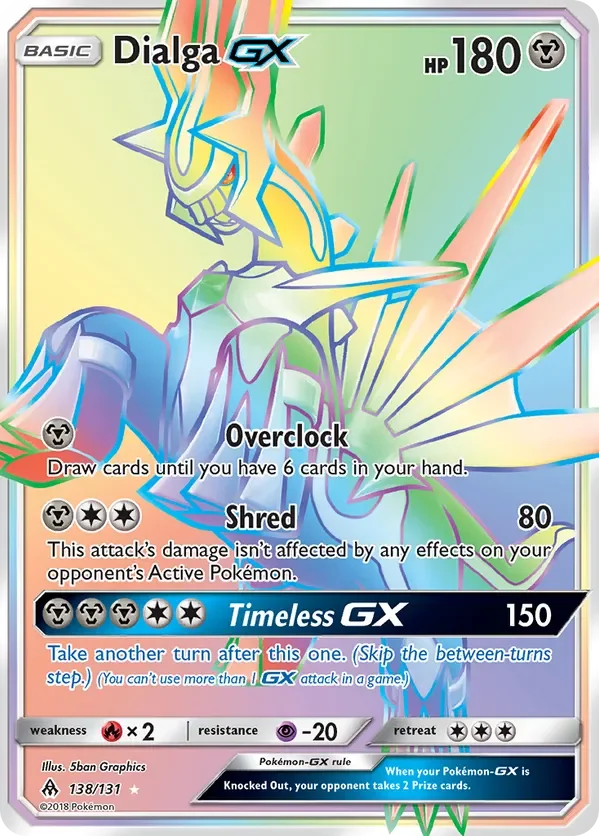 138/131 from Forbidden Light Rainbow Rare Pokemon Card
