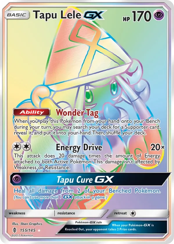 155/145 from Guardians Rising Rainbow Rare Pokemon Card