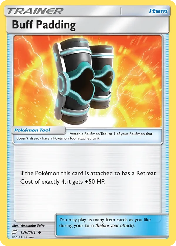136/181 Buff Padding Uncommon Trainer Card