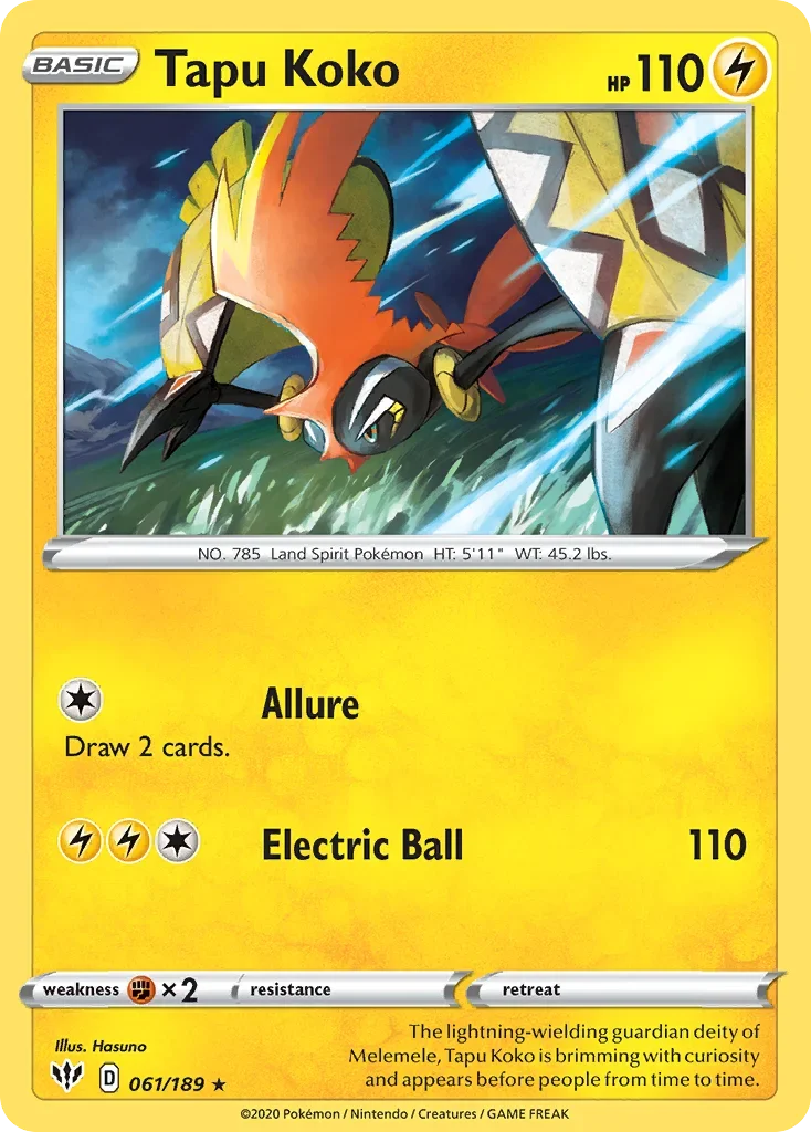 061/189 from Darkness Ablaze Holo Rare Pokemon Card