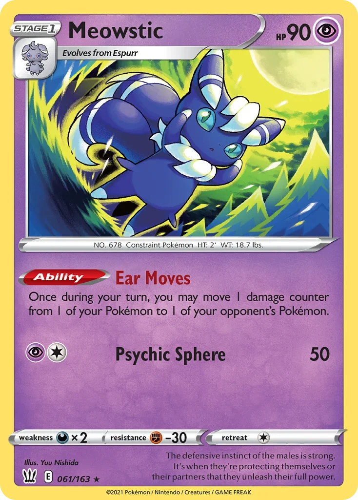 061/163 from Battle Styles Holo Rare Pokemon Card