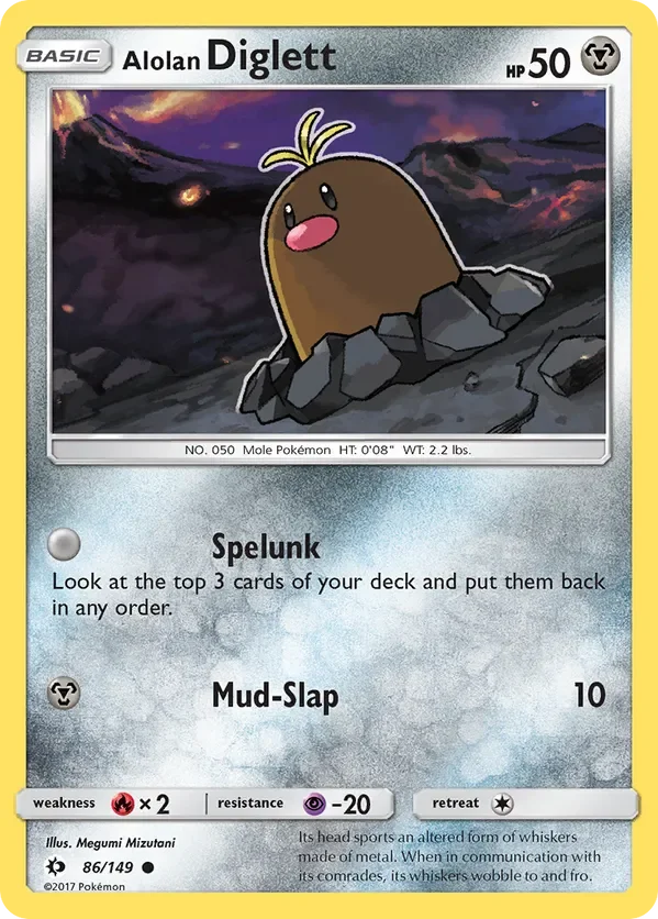 86/149 from Sun & Moon Base Common Pokemon Card