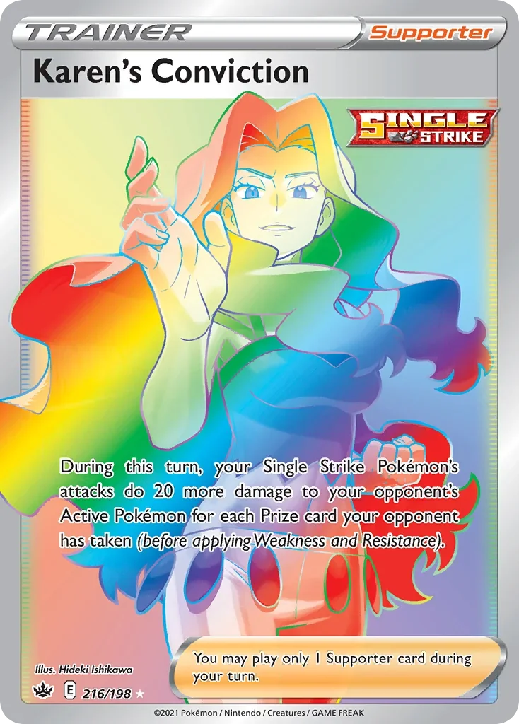216/198 from Chilling Reign Rainbow Rare Trainer Card