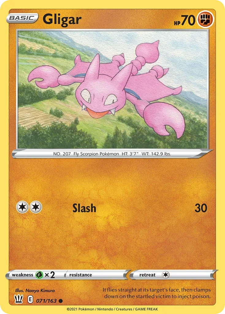 071/163 from Battle Styles Common Pokemon Card