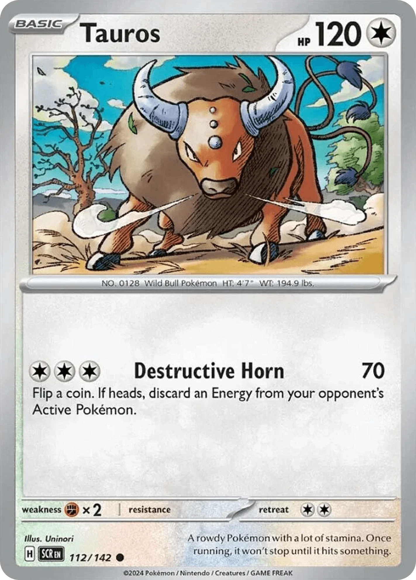 112/142 from Stellar Crown Card List Common Pokemon Card