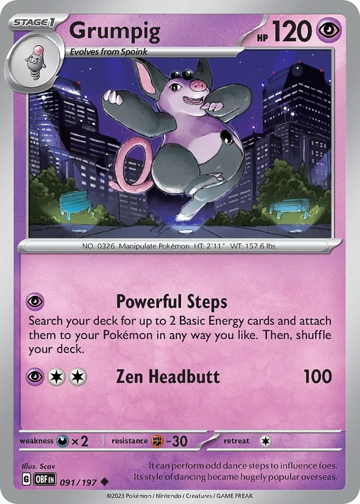 091/197 from Obsidian Flames Uncommon Pokemon Card