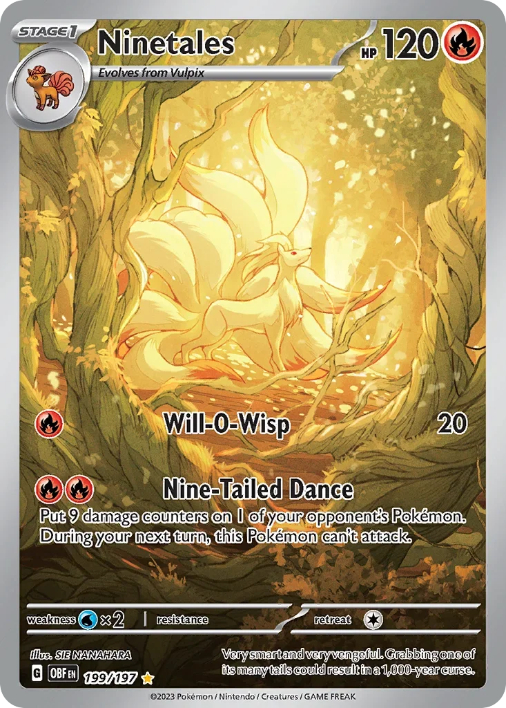 199/197 from Obsidian Flames Illustration Rare Pokemon Card
