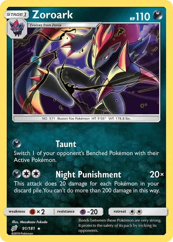 91/181 Zoroark Holo Rare Pokemon Card