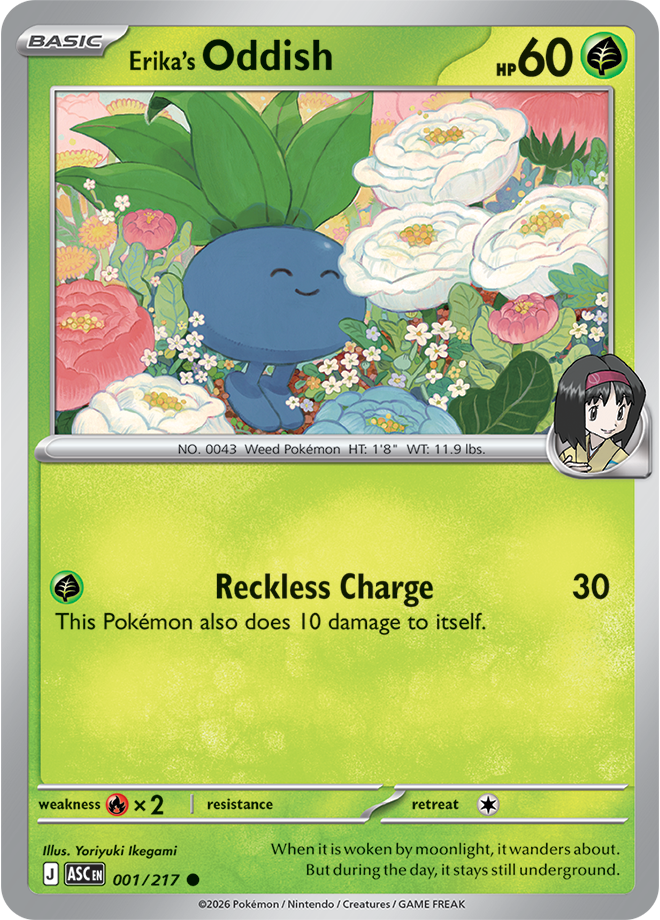 001/217 Erika's Oddish from Ascended Heroes Common