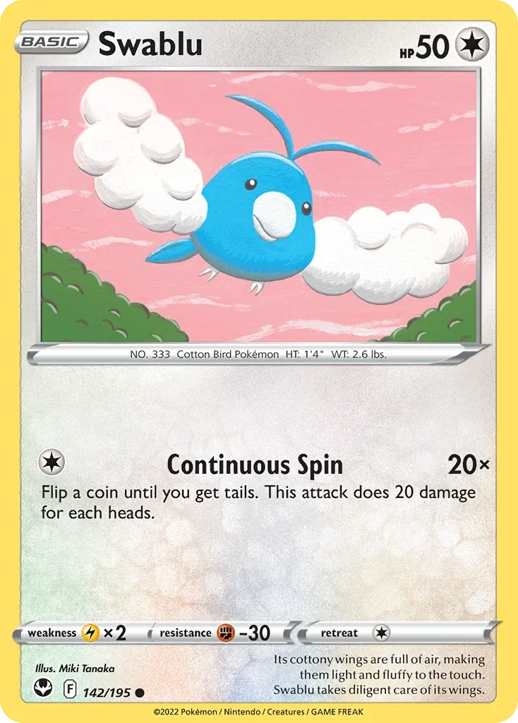 142/195 from Silver Tempest Common Pokemon Card