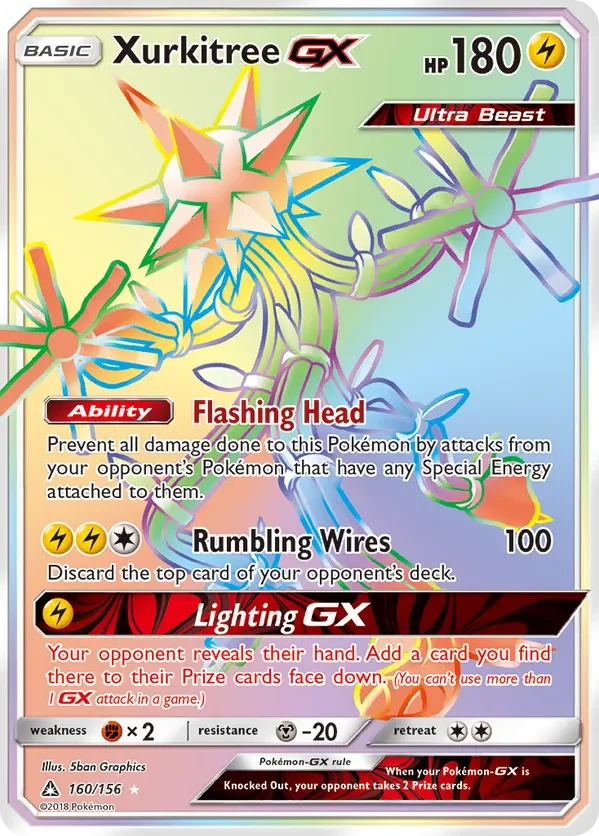 160/156 from Ultra Prism Rainbow Rare Pokemon Card