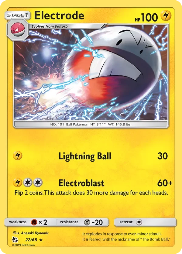 22/68 Electrode Rare Pokemon Card