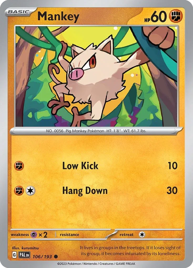 106/193 from Paldea Evolved Common Pokemon Card